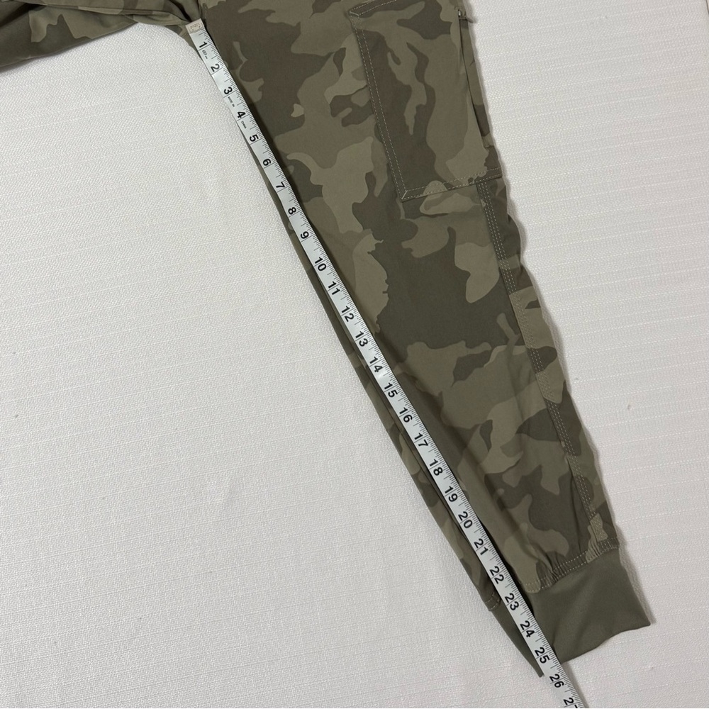 Prana Camo Jogger Pants Sky Canyon Green Camouflage Hiking Cargo Size 6 - Picture 10 of 15